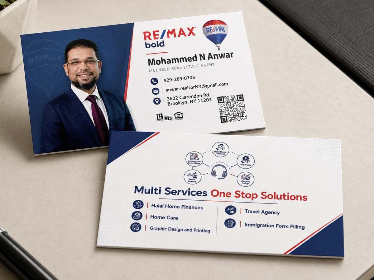 Business card design for Mohammed Anwar — Pixel & Panel