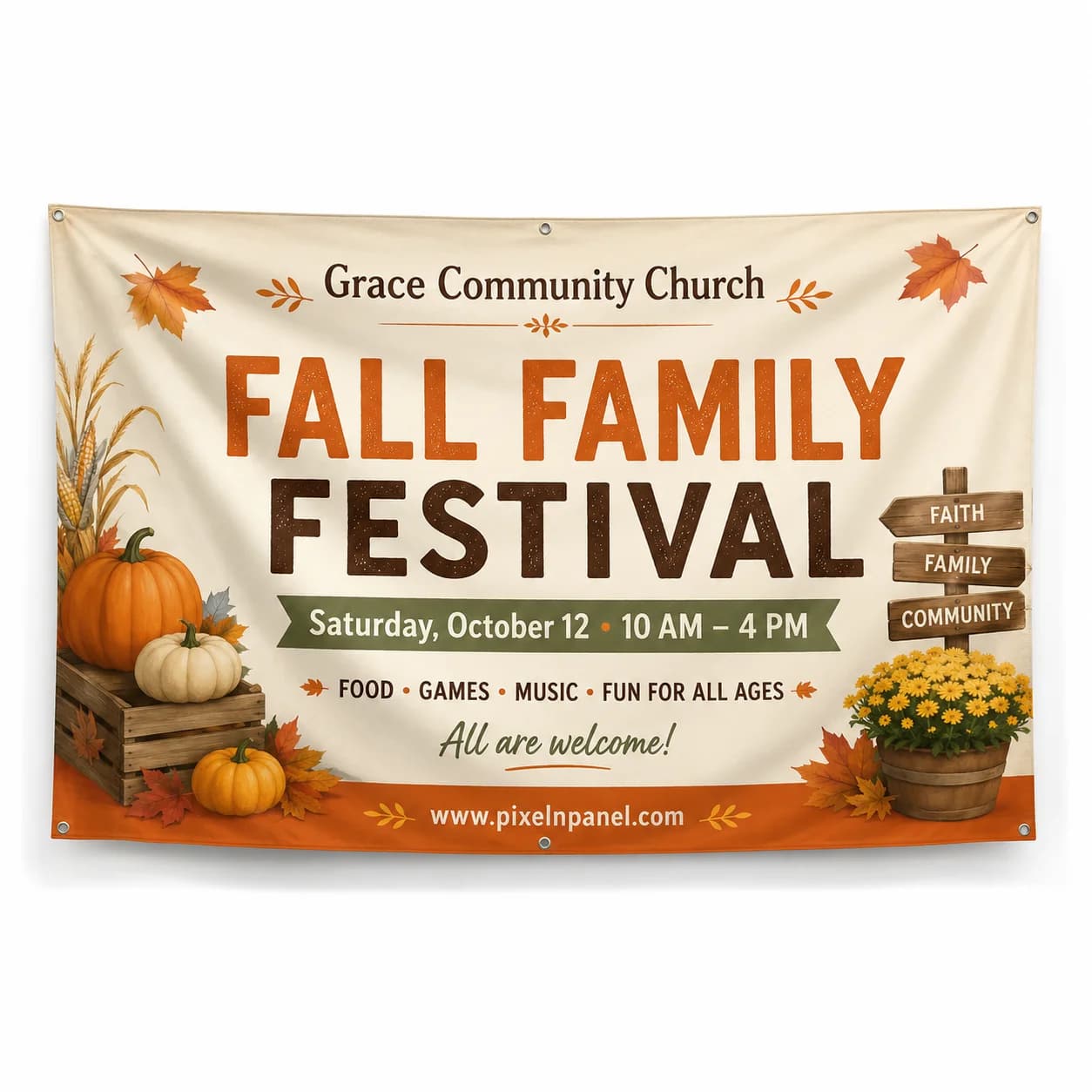Soft 9oz fabric banner for indoor events and trade shows in the Golden Triangle TX
