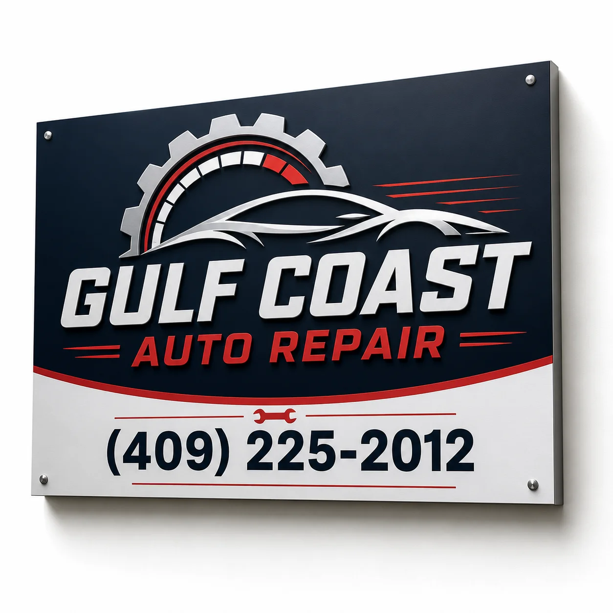 Aluminum composite storefront sign in Beaumont TX