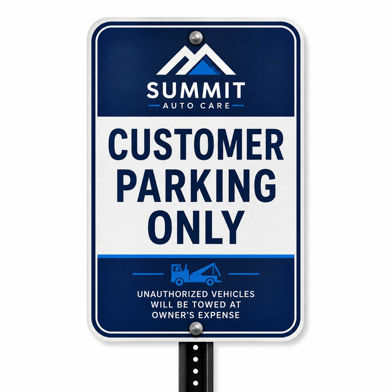 Custom aluminum metal sign for businesses in Beaumont TX