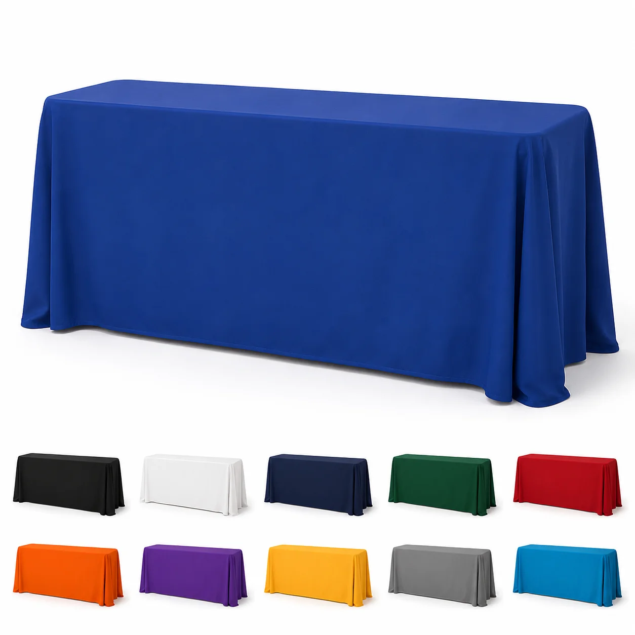Solid color fitted table throw for events in Beaumont TX